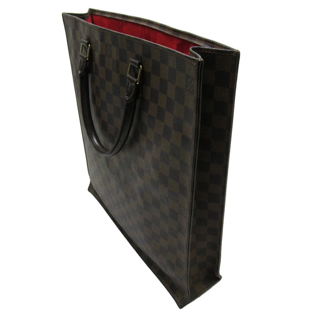 Louis Vuitton Handbag Canvas Brown Plat Sac Damier Brown